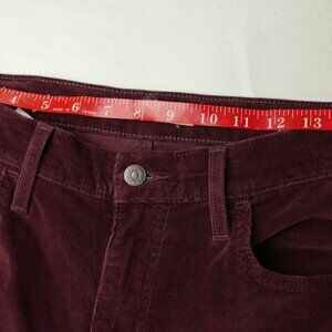 724 High Rise Straight Burgundy Cord	US 31